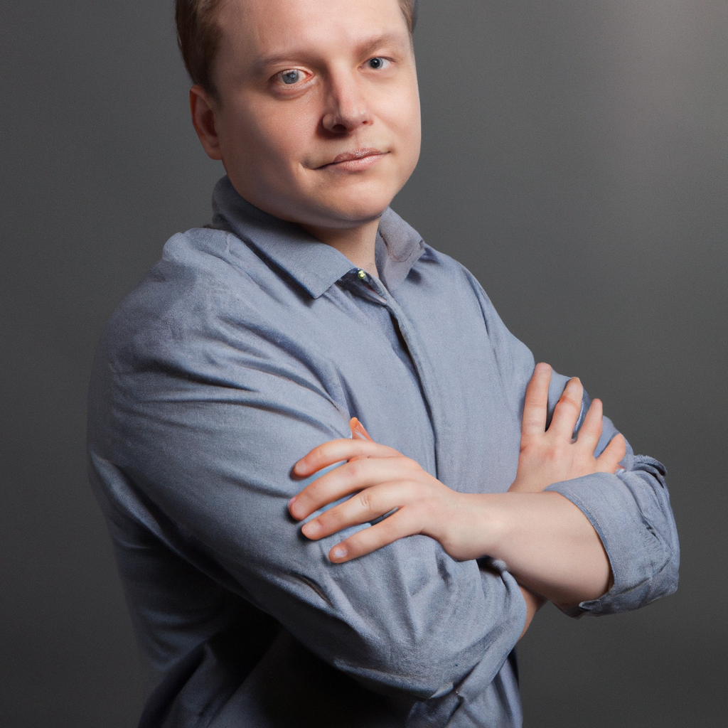 Portrét spokojeného klienta z Prahy ve středním věku